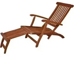 Gardenson Deckchair, Braun, Holz, Eukalyptusholz, Hartholz, 56x76x163 cm,