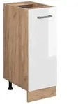 Vicco Apothekerschrank, Wei&szlig; Hochglanz, Honigeiche, Holzwerkstoff, 2 F&auml;cher, 1