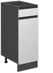 Vicco K&uuml;chenunterschrank, Wei&szlig;, Anthrazit, Holzwerkstoff, 1 F&auml;cher, 1...