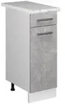 Vicco K&uuml;chenunterschrank, Hellgrau, Wei&szlig;, Holzwerkstoff, 1 F&auml;cher, 1...