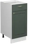 Vicco K&uuml;chenunterschrank, Gr&uuml;n, Wei&szlig;, Holzwerkstoff, 3 F&auml;cher, 1 Schubladen,