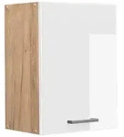 Vicco H&auml;ngeschrank, Wei&szlig; Hochglanz, Honigeiche, Holzwerkstoff, 1 F&auml;cher,