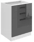 B Belini Group K&uuml;chenunterschrank, Silber, Holz, 60x82x51.6 cm, K&uuml;chen,