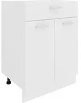 Mid.you K&uuml;chenunterschrank, Wei&szlig;, Holzwerkstoff, 1 F&auml;cher, 1 Schublade(n)