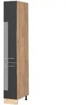 Vicco Apothekerschrank, Schwarz Hochglanz, Honigeiche, Holzwerkstoff, 5...