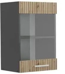 Vicco K&uuml;chenglasschrank, Eiche Artisan, Anthrazit, Holzwerkstoff, 1 F&auml;cher,