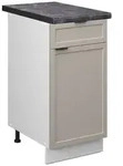 Vicco K&uuml;chenunterschrank, Grau, Wei&szlig;, Holzwerkstoff, 1 F&auml;cher, 1 Schubladen,