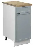 Vicco K&uuml;chenunterschrank, Hellblau, Wei&szlig;, Holzwerkstoff, 3 F&auml;cher, 1...