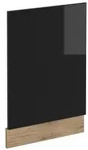 Vicco Frontblende, Schwarz Hochglanz, Honigeiche, Holzwerkstoff, Rechteckig,