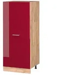 Vicco Vorratsschrank, Rot, Honigeiche, Holzwerkstoff, 2 F&auml;cher, 1 Schubladen,