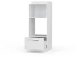 Vicco Mikrowellenschrank, Wei&szlig; Hochglanz, Wei&szlig;, Holzwerkstoff, 1 F&auml;cher, 1