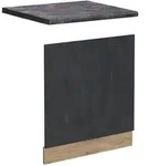 Vicco Frontblende, Schwarz, Honigeiche, Holzwerkstoff, Rechteckig, 60x57.2x1.6 cm,