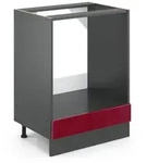 Vicco Herdumbauschrank, Rot, Anthrazit, Holzwerkstoff, 1 F&auml;cher, Rechteckig,