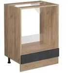 Vicco Herdumbauschrank, Schwarz, Honigeiche, Holzwerkstoff, 1 F&auml;cher,...