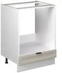 Vicco Herdumbauschrank, Grau, Wei&szlig;, Holzwerkstoff, 2 F&auml;cher, 1 Schubladen,