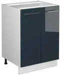 Vicco K&uuml;chenunterschrank, Dunkelblau, Wei&szlig;, Holzwerkstoff, 1 F&auml;cher,...
