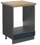 Vicco Herdumbauschrank, Dunkelblau, Anthrazit, Holzwerkstoff, 2 F&auml;cher, 1