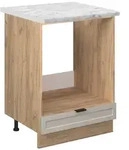 Vicco Herdumbauschrank, Grau, Honigeiche, Holzwerkstoff, 2 F&auml;cher, 1...