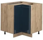 Vicco Eckunterschrank, Dunkelblau, Honigeiche, Holzwerkstoff, 2 F&auml;cher,...