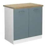 Vicco Sp&uuml;lenunterschrank, Blaugrau, Wei&szlig;, Holzwerkstoff, 1 F&auml;cher,...