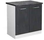 Vicco Sp&uuml;lenunterschrank, Schwarz, Wei&szlig;, Holzwerkstoff, 1 F&auml;cher, Rechteckig,