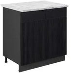 Vicco Sp&uuml;lenunterschrank, Schwarz, Anthrazit, Holzwerkstoff, 1 F&auml;cher,...