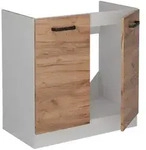 Vicco Sp&uuml;lenunterschrank, Honigeiche, Wei&szlig;, Holzwerkstoff, 1 F&auml;cher,...