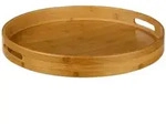 5five Simply Smart Serviertablett, Braun, Holz, 40x5x40 cm, Tischkultur & Servieren,