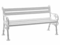 Modante Gartenbank, Weiß, Kunststoff, 3-Sitzer, 160x85x60 cm, abwischbar,