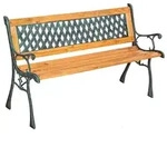 tectake Gartenbank, Braun, Holz, Patchwork, 51x73x128 cm, CE, Gartenm&ouml;bel,