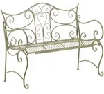 CLP Gartenbank, Gr&uuml;n, Metall, 113x89x47 cm, Gartenm&ouml;bel, Gartenb&auml;nke