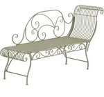 CLP Gartenliege, Gr&uuml;n, Metall, 156x78x46 cm, Gartenm&ouml;bel, Gartenliegen