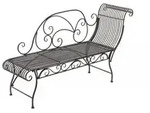 CLP Gartenliege, Bronze, Metall, 156x78x46 cm, Gartenm&ouml;bel, Gartenliegen