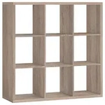 Carryhome Raumteiler Style, Sonoma Eiche, Holzwerkstoff, 112x112x38 cm, Beim&ouml;bel
