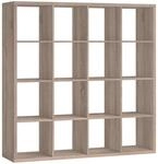 Carryhome Raumteiler Style, Sonoma Eiche, Holzwerkstoff, 147x147x38 cm, Beim&ouml;bel
