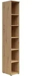 Milino Regal, Eiche Artisan, Kunststoff, 5 F&auml;cher, 30x195x40 cm, FSC Mix,