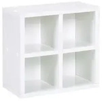 Mid.you Wandregal, Wei&szlig;, Holzwerkstoff, 2 F&auml;cher, 31x30.8x17.6 cm, Fsc, Wohnzimmer,