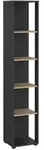 Mid.you Regal, Grau, Eiche, Holzwerkstoff, 4 F&auml;cher, 40.8x204.7x34.4 cm, Wohnzimmer,
