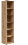 Milino Regal, Eiche Artisan, Kunststoff, 5 F&auml;cher, 45x195x40 cm, FSC Mix,