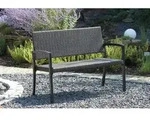 Gardenson 2-Sitzer-Bank, Braun, Schwarz, Metall, Kunststoff, 60x87x116 cm, mit