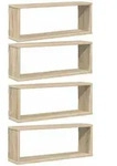 vidaXL Wandregalset, Sonoma Eiche, Holz, Strukturbuche, Rechteckig, 60x23x15 cm,