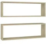 vidaXL Wandregalset, Sonoma Eiche, Holz, Strukturbuche, Rechteckig, 80x26.5x15...
