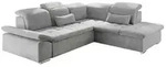 ed exciting design Ecksofa, Silber, Textil, 4-Sitzer, Ottomane rechts,L-Form,...