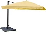 MCW Ampelschirm, Wei&szlig;, Textil, 360x300 cm, Sonnen- & Sichtschutz, Sonnenschirme,