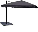 MCW Ampelschirm, Anthrazit, Textil, 360x300 cm, Sonnen- & Sichtschutz, Sonnenschirme,