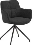 Valdera Armlehnstuhl, Anthrazit, Textil, Stativgestell, 58x81x62 cm, Stoffauswahl,