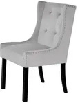Livetastic Stuhl, Schwarz, Silber, Holz, Textil, Eukalyptusholz, massiv, eckig,