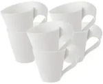 Villeroy & Boch Kaffeetassen, Wei&szlig;, Keramik, Formgebogen, Kaffee & Tee, Tassen,