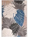 Novel Outdoorteppich Floral, Blau, Textil, Bl&auml;tter, rechteckig, 140x200 cm,
