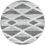 Ayyildiz Webteppich Pisa 4709 grau, Grau, Textil, Graphik, rund, Oeko-Tex&reg; Standard